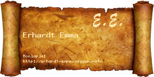 Erhardt Emma névjegykártya