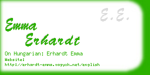 emma erhardt business card